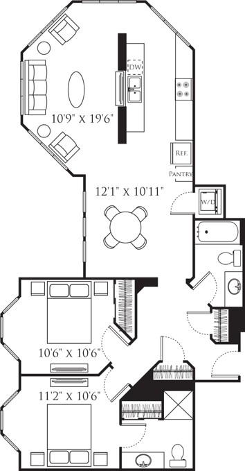 Floor plan layout diagram for B17